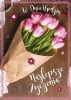 Karnet GM - W dniu urodzin (tulipany)