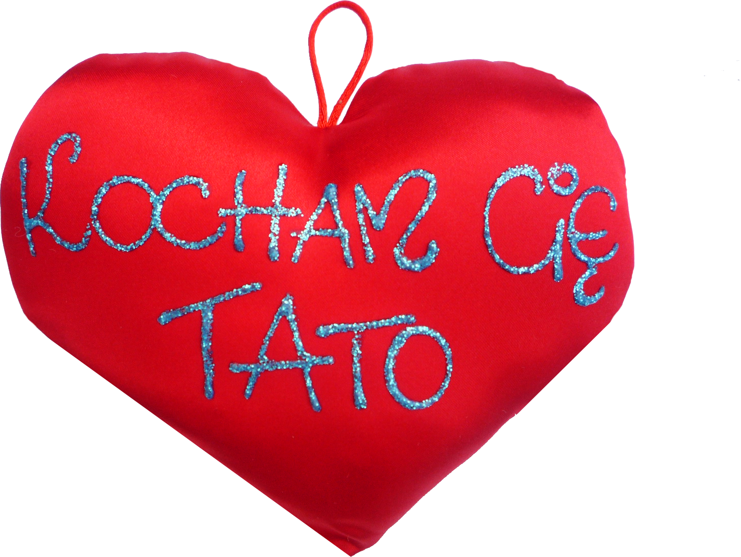 malowane Poduszka Serce Malowane Małe "KOCHAM CIĘ TATO"